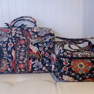 Vera Bradley Laptop Case & On The Go Crossbody Handbag Set